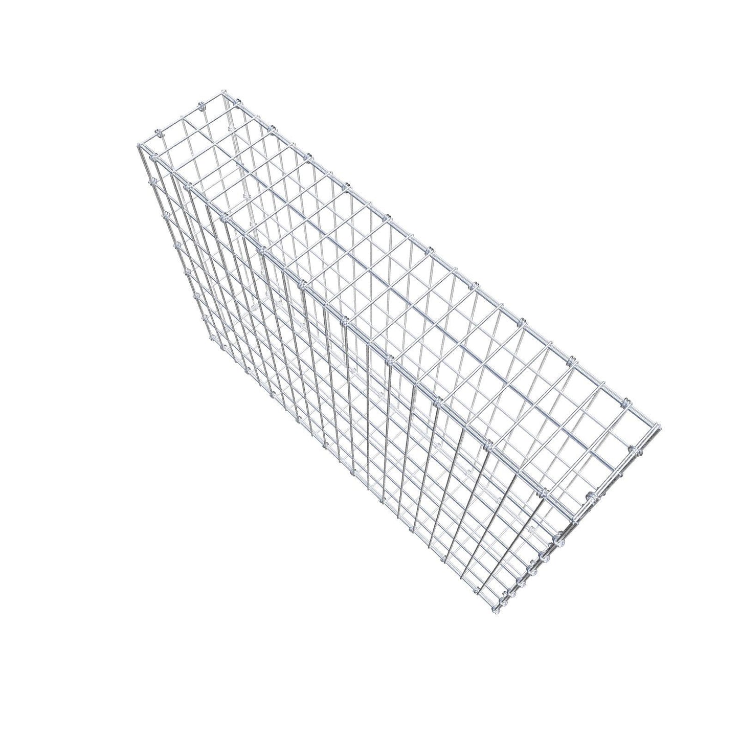 Gabião 100 cm x 70 cm x 20 cm (C x A x P), malhagem 5 x 10 cm, anel espiral