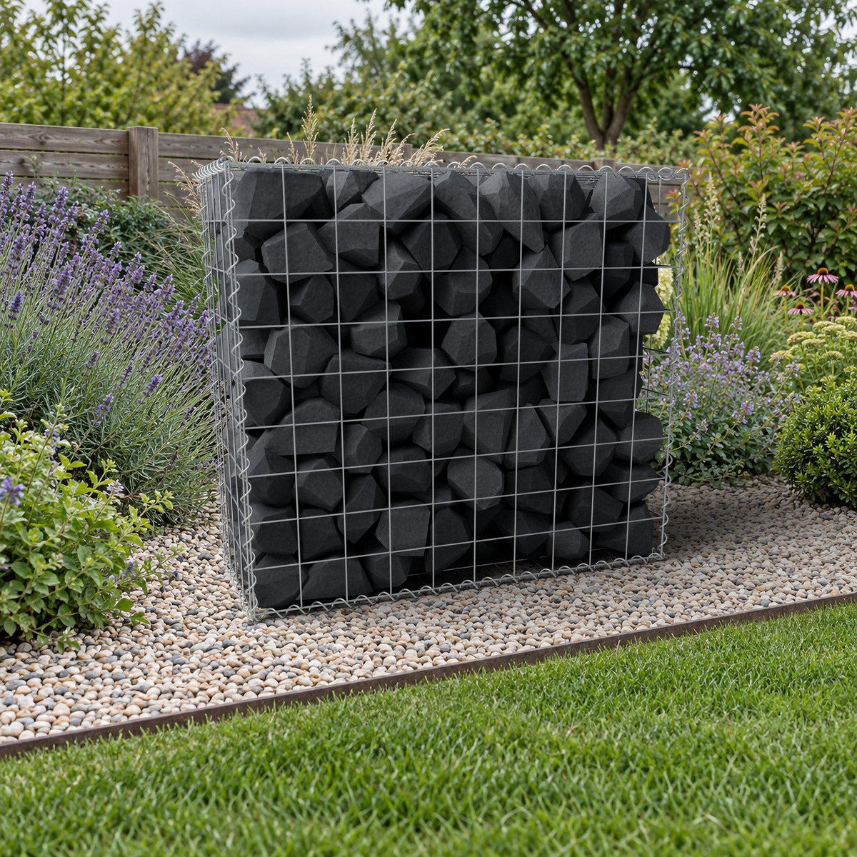 Gabião 100 cm x 90 cm x 40 cm (C x A x P), malhagem 10 cm x 10 cm, espiral