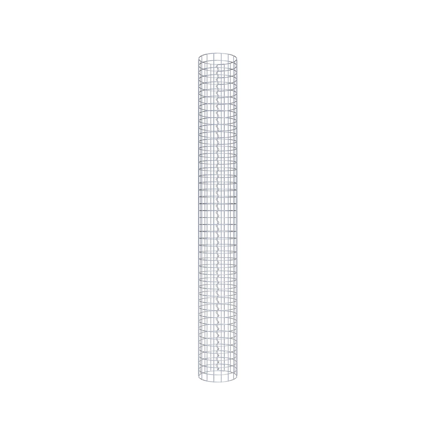 Colonna gabbionata rotonda 27 cm di diametro, 230 cm di altezza, maglia 5 cm x 5 cm