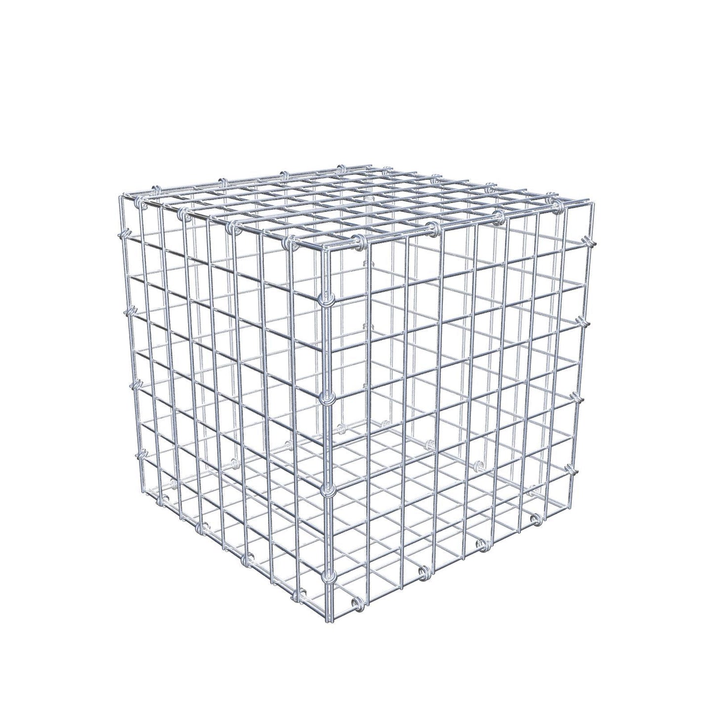 Gabião 40 cm x 40 cm x 40 cm (C x A x P), malhagem 5 x 5 cm, anel espiral