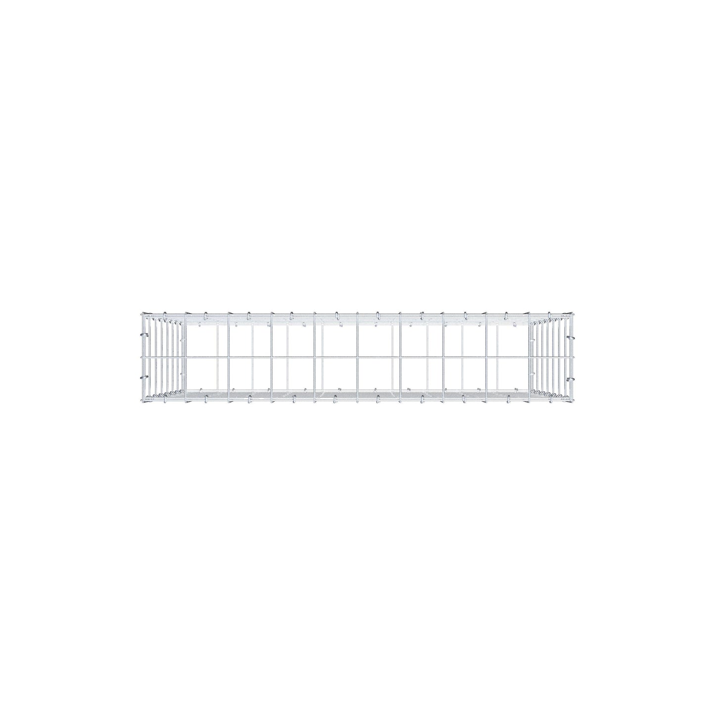 Gabion 100 cm x 70 cm x 20 cm (L x H x P), maille 10 cm x 10 cm, anneau en C