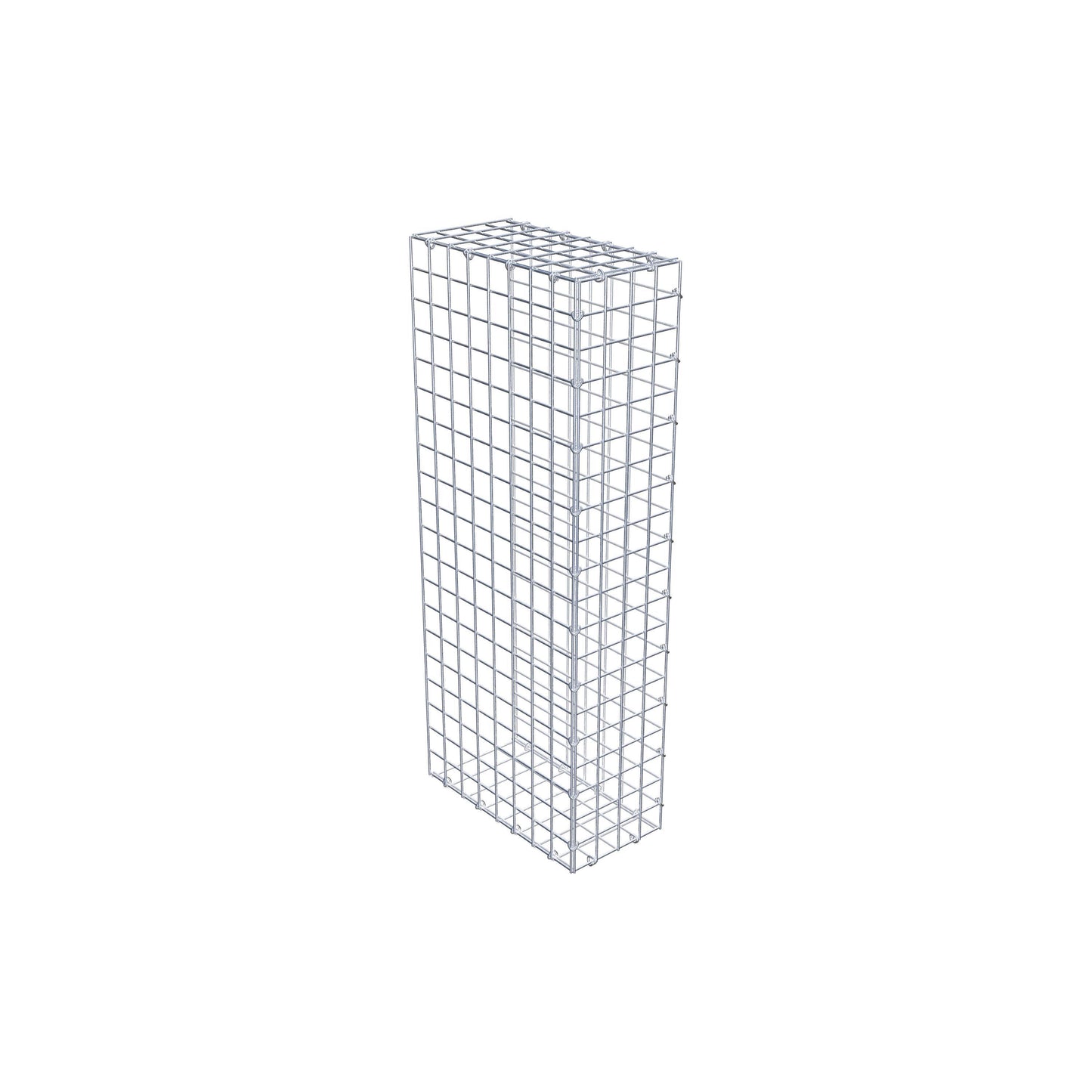 Gavión complementario de tipo 2 100 cm x 40 cm x 20 cm (largo x alto x fondo), malla 5 cm x 5 cm, anillo en C
