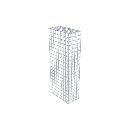 Gavión complementario de tipo 2 100 cm x 40 cm x 20 cm (largo x alto x fondo), malla 5 cm x 5 cm, anillo en C