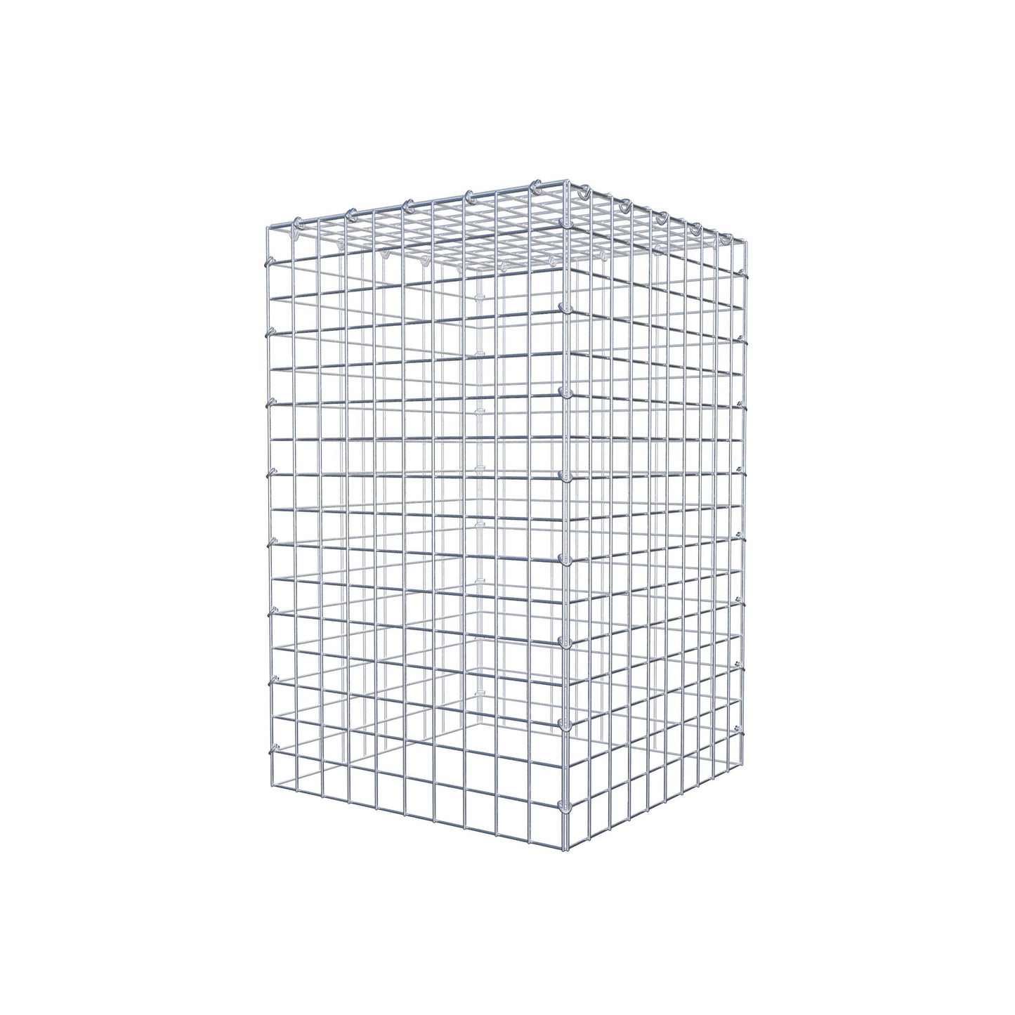 Mounted gabion type 3 80 cm x 50 cm x 50 cm (L x H x D), mesh size 5 cm x 5 cm, C-ring