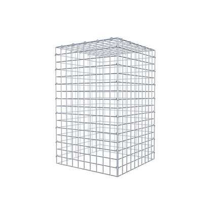 Mounted gabion type 3 80 cm x 50 cm x 50 cm (L x H x D), mesh size 5 cm x 5 cm, C-ring