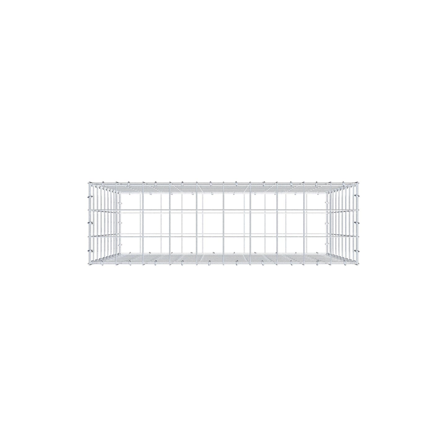 Gabião 100 cm x 90 cm x 30 cm (C x A x P), malhagem 10 cm x 10 cm, anel C