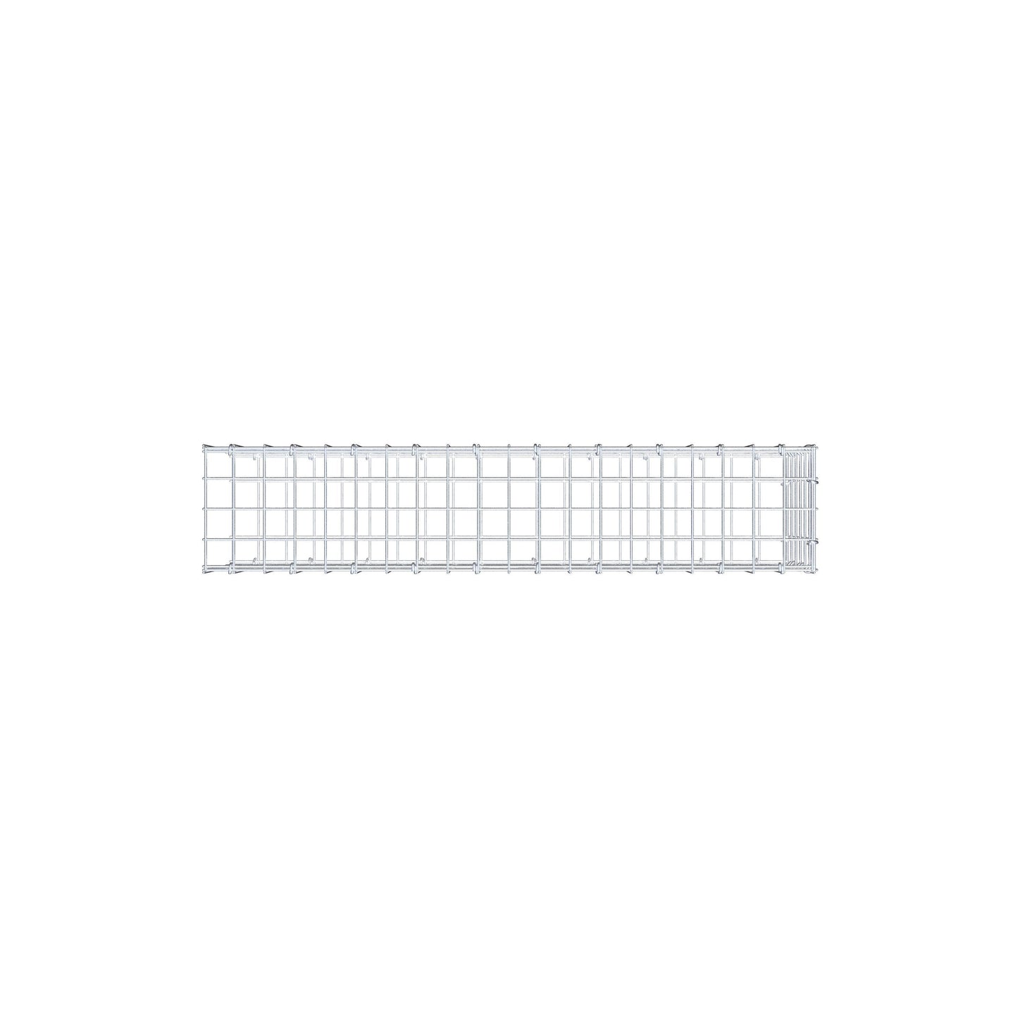 Monteret gabion type 2 100 cm x 30 cm x 20 cm (L x H x D), maskestørrelse 5 cm x 5 cm, C-ring