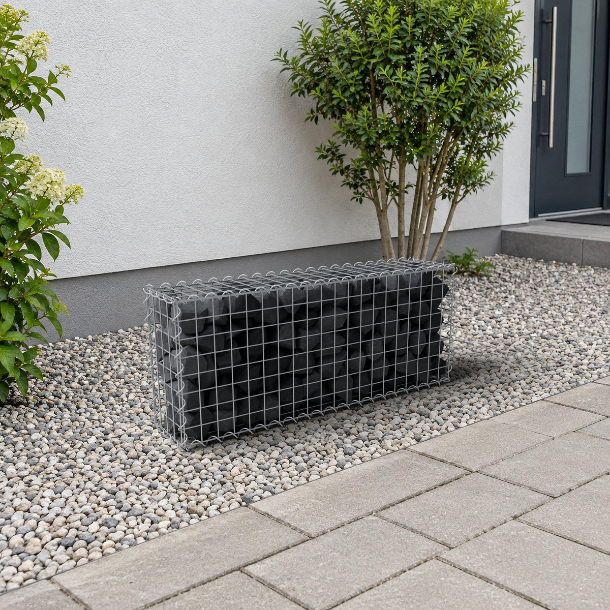 Gabione 100 cm x 40 cm x 20 cm (L x H x T), Maschenweite 5 cm x 5 cm, Spirale
