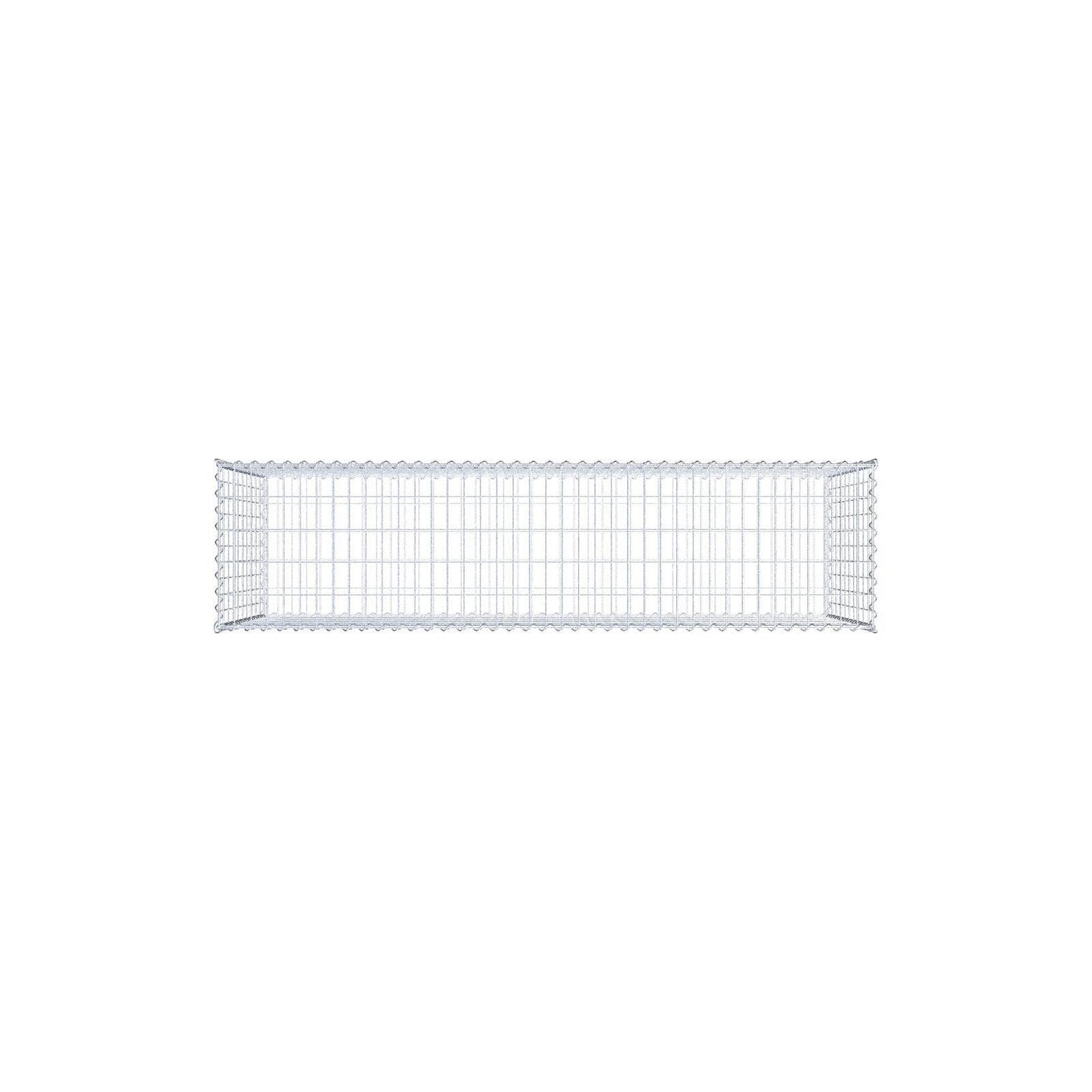 Gabião 200 cm x 100 cm x 50 cm (C x A x P), malhagem 5 cm x 10 cm, espiral