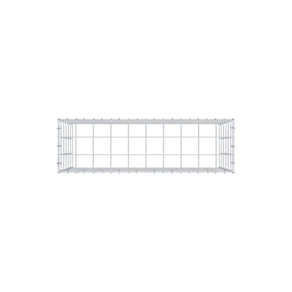 Monteret gabion type 3 100 cm x 60 cm x 30 cm (L x H x D), maskestørrelse 10 cm x 10 cm, C-ring