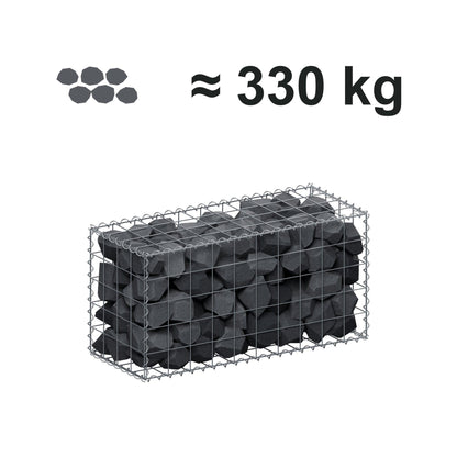 Gabião 100 cm x 50 cm x 40 cm (C x A x P), malhagem 10 cm x 10 cm, espiral