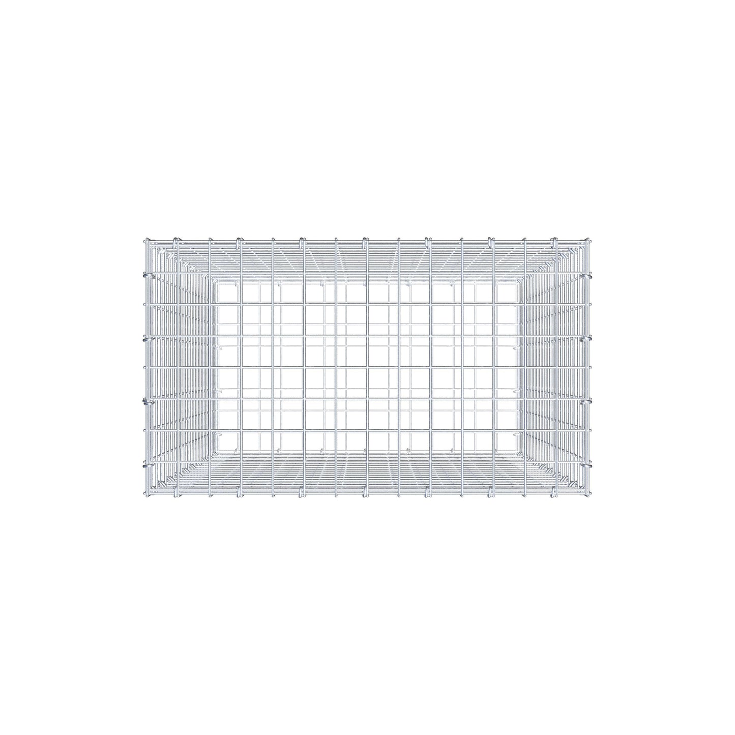Gabion 100 cm x 70 cm x 40 cm (L x H x D), maskstorlek 5 cm x 5 cm, C-ring