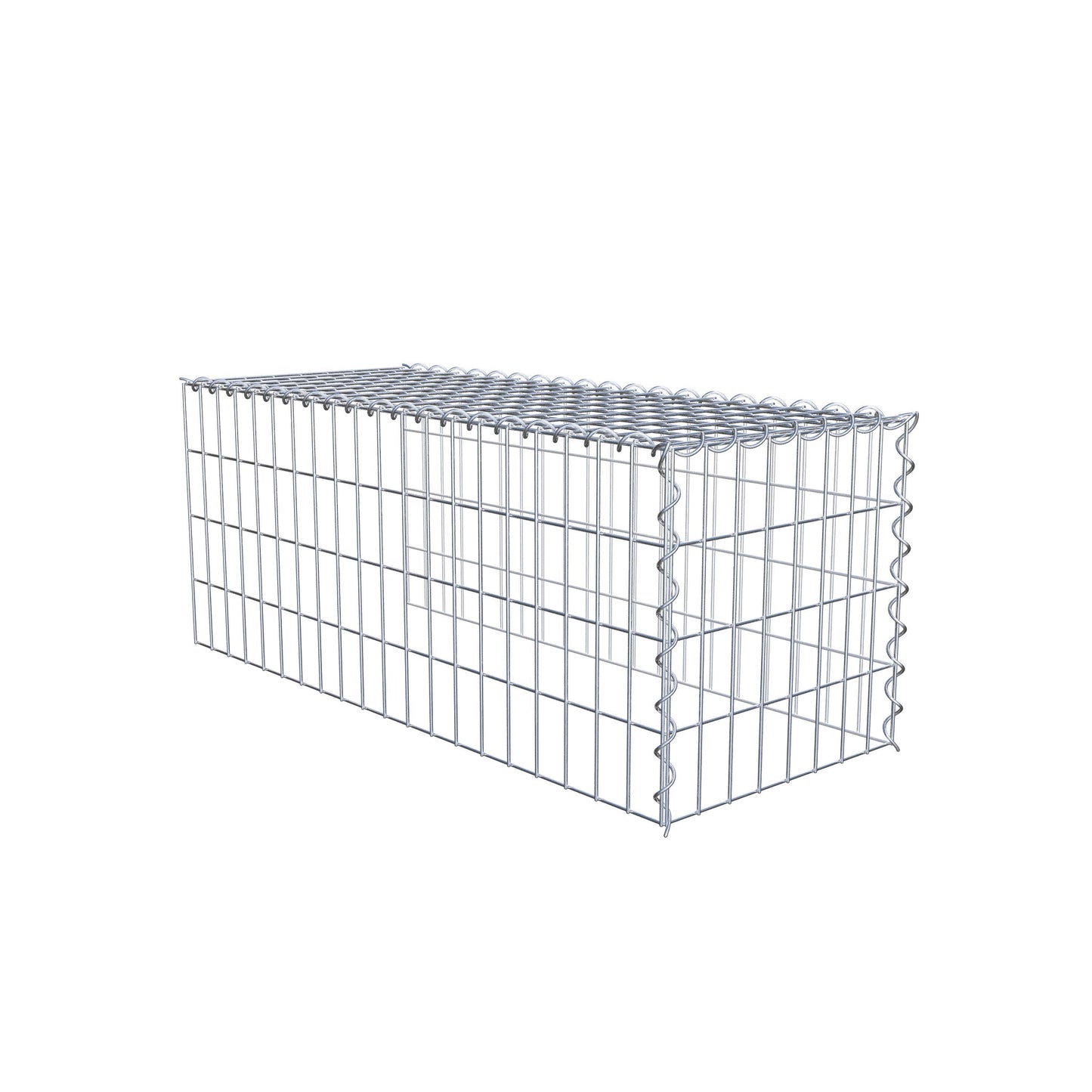 Gabião tipo 4 100 cm x 40 cm x 40 cm (C x A x P), malhagem 5 cm x 10 cm, espiral