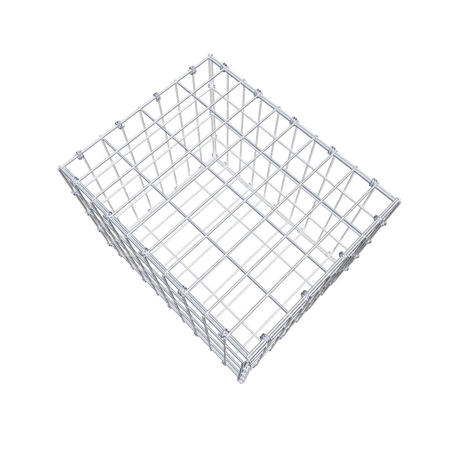 Gabião 50 cm x 40 cm x 40 cm (C x A x P), malhagem 5 x 10 cm, anel espiral