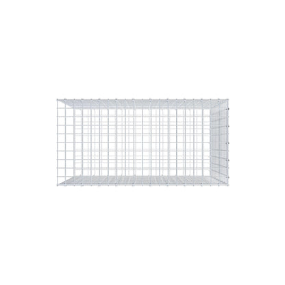 Opbouw schanskorf type 2 100 cm x 80 cm x 50 cm (L x H x D), maaswijdte 5 cm x 5 cm, C-ring