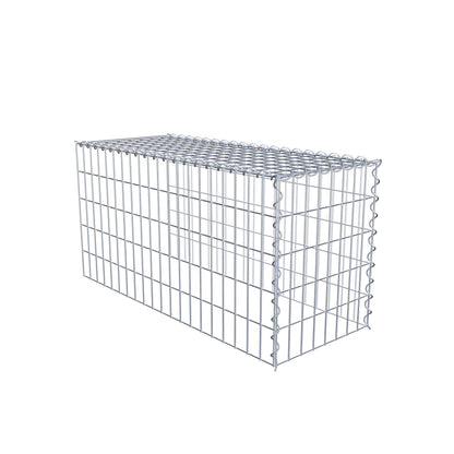 Gabião tipo 4 100 cm x 50 cm x 40 cm (C x A x P), malhagem 5 cm x 10 cm, espiral