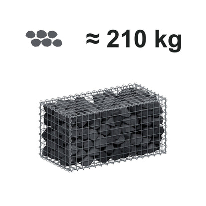 Gabião 80 cm x 40 cm x 40 cm (C x A x P), malhagem 5 cm x 5 cm, espiral