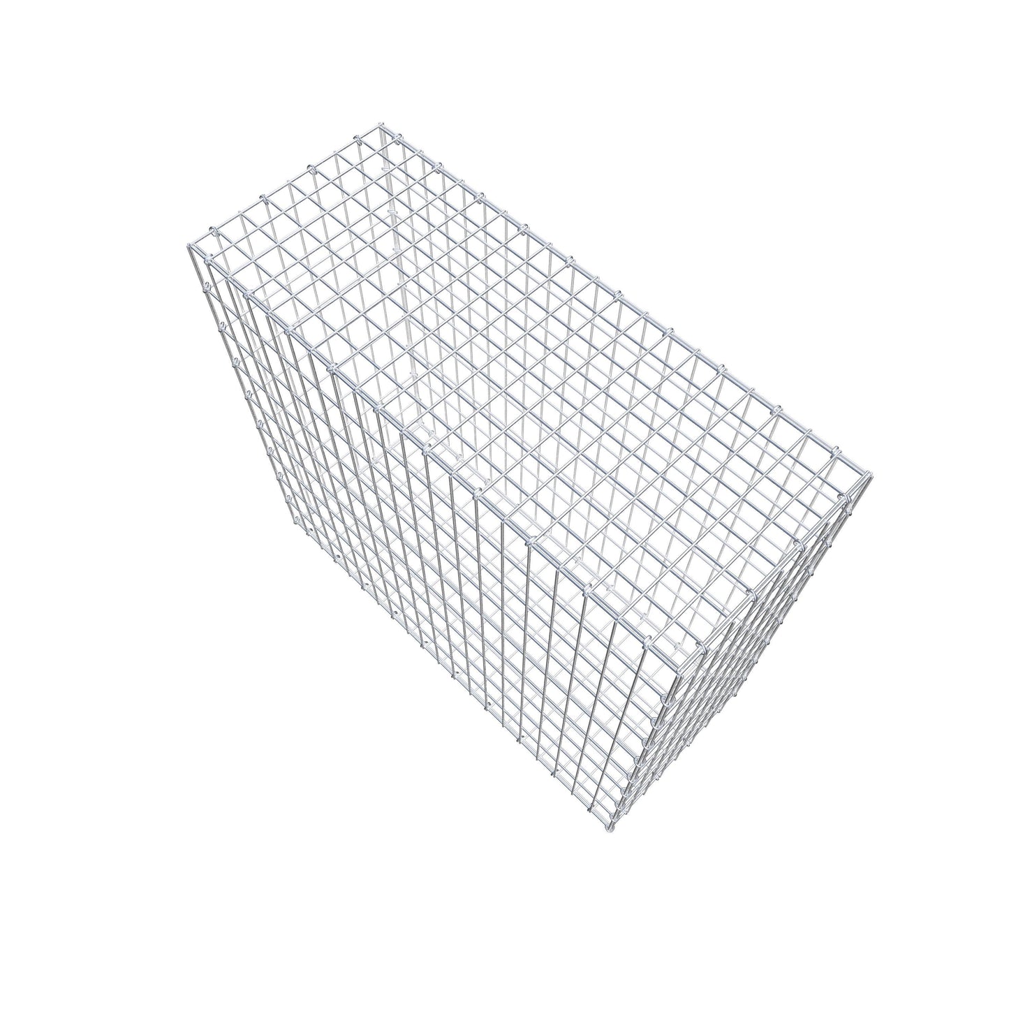 Gabião 100 cm x 90 cm x 40 cm (C x A x P), malhagem 5 cm x 10 cm, anel C