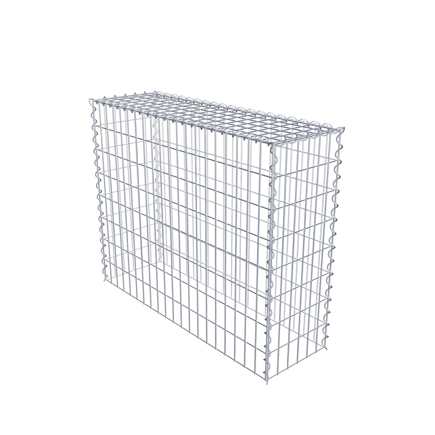 Gabião Tipo 3 100 cm x 80 cm x 30 cm (C x A x P), malhagem 5 cm x 10 cm, espiral