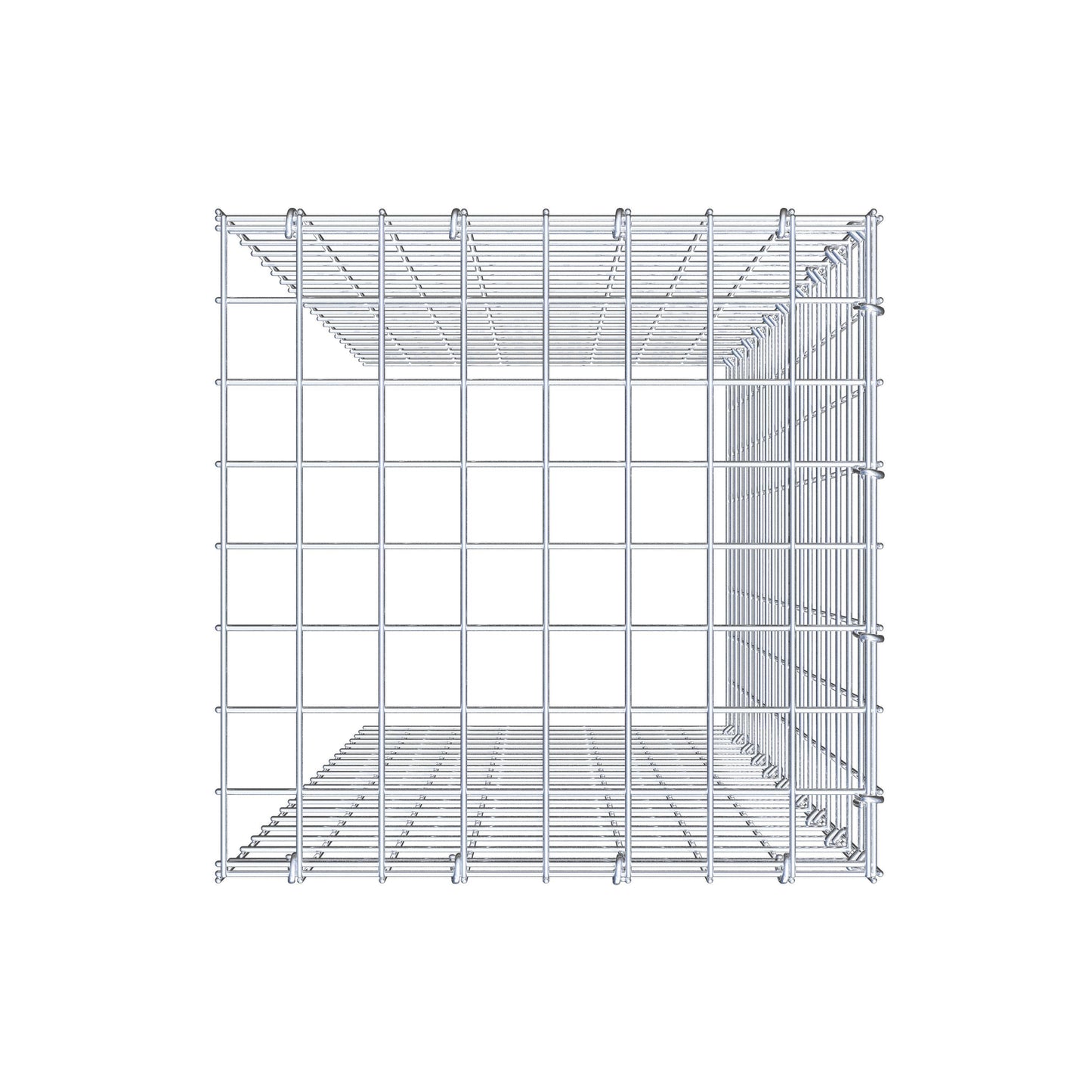 Gabião Tipo 4 100 cm x 40 cm x 40 cm (C x A x P), malhagem 5 cm x 5 cm, anel C