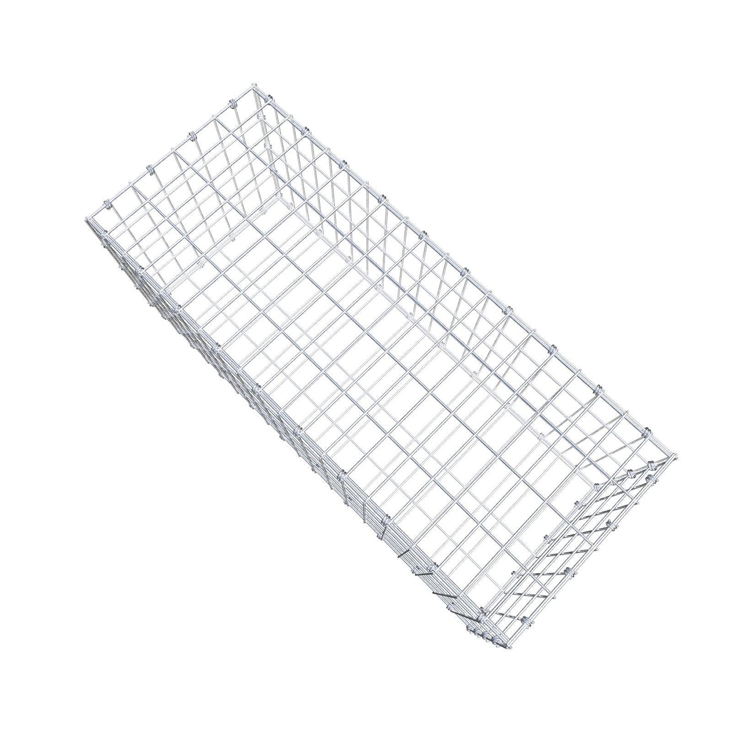 Gabião 100 cm x 40 cm x 40 cm (C x A x P), malhagem 5 x 10 cm, anel espiral
