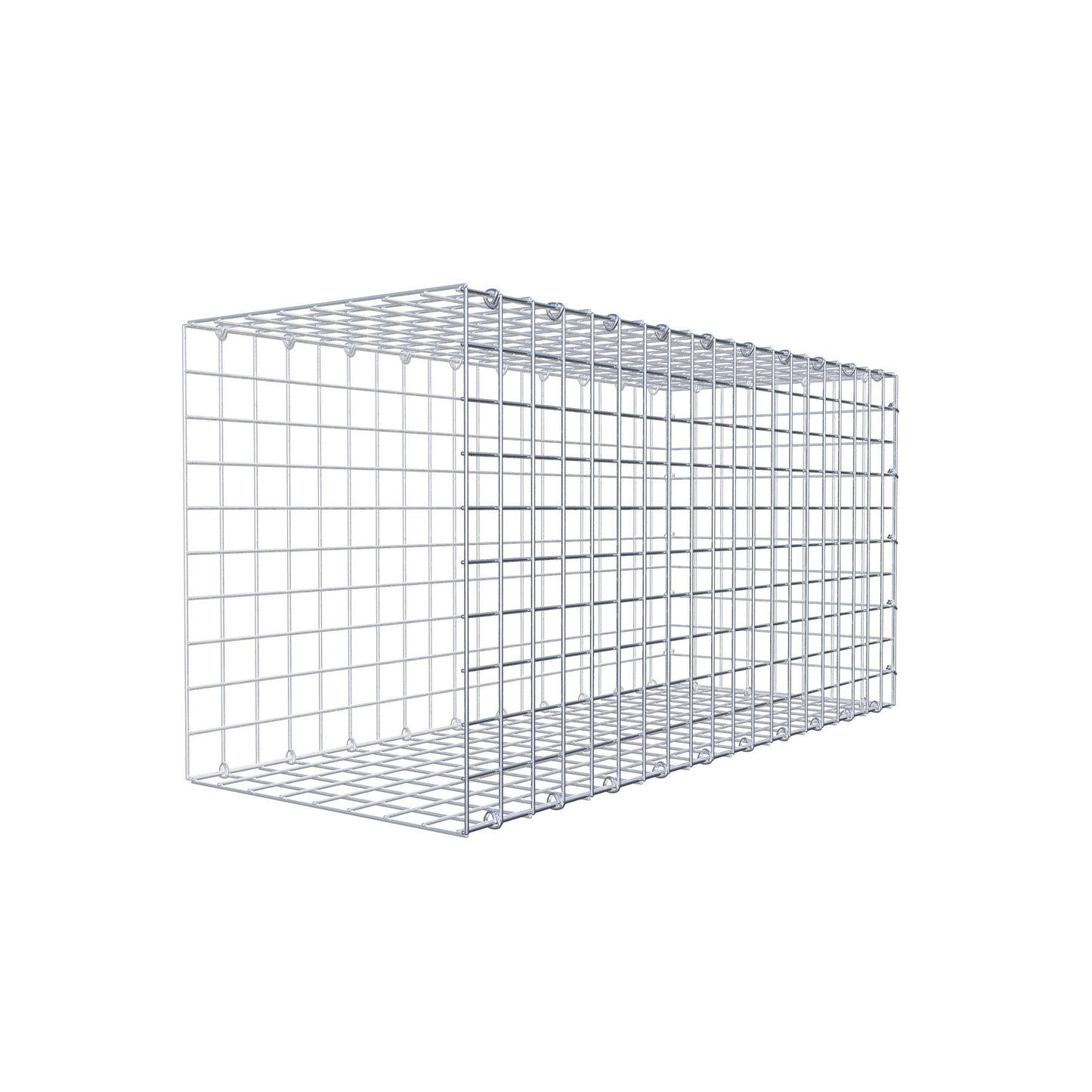 Monteret gabion type 2 100 cm x 50 cm x 40 cm (L x H x D), maskestørrelse 5 cm x 5 cm, C-ring