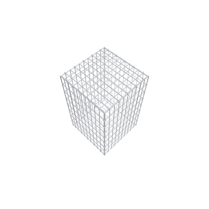 Gabion 80 cm x 50 cm x 50 cm (L x H x P), mailles 5 cm x 10 cm, anneau en C