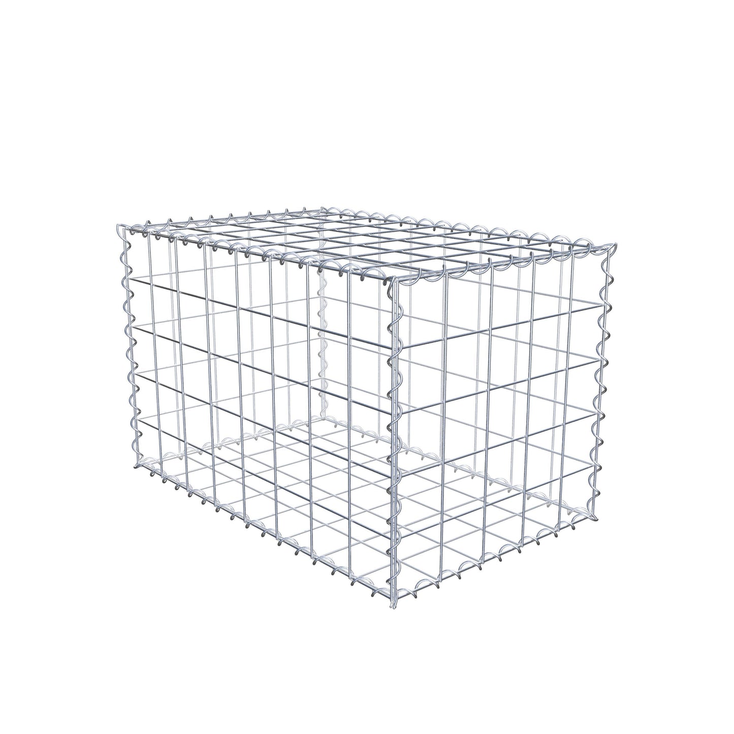 Gabbione 80 cm x 50 cm x 50 cm (L x H x P), maglia 10 cm x 10 cm, spirale