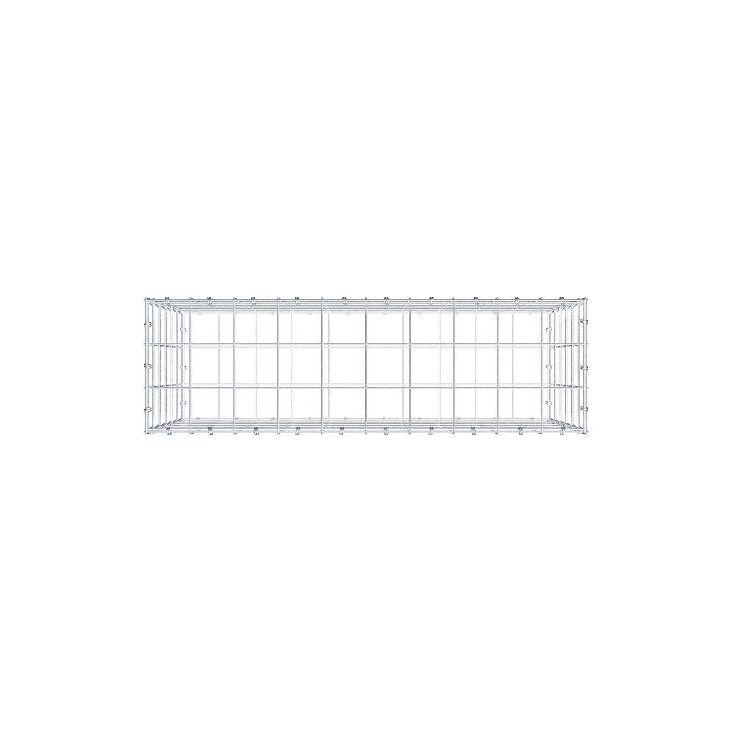 Gabião 100 cm x 60 cm x 30 cm (C x A x P), malhagem 10 x 10 cm, anel espiral