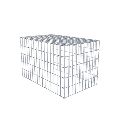 Monteret gabion type 4 80 cm x 50 cm x 50 cm (L x H x D), maskestørrelse 5 cm x 10 cm, C-ring