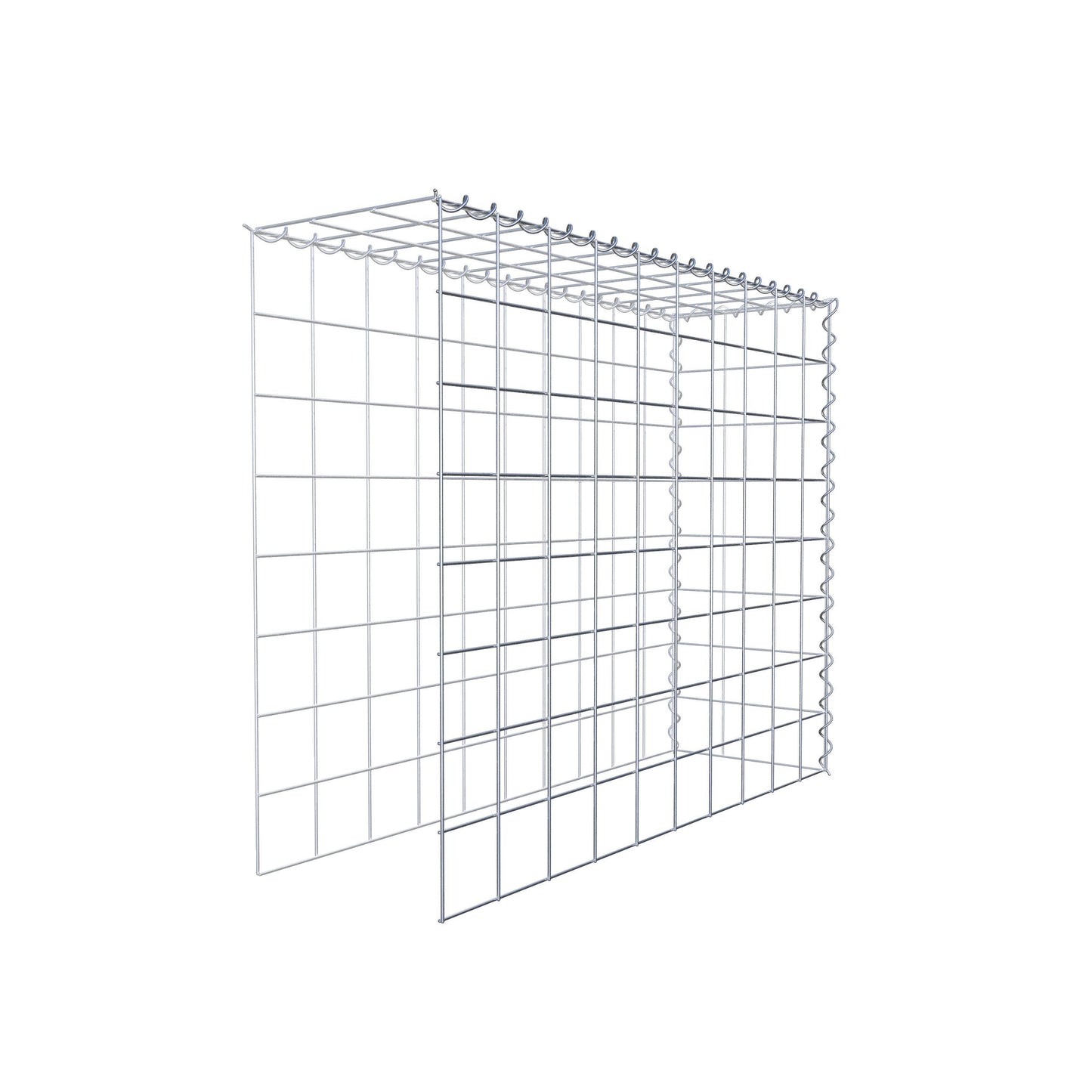 Gabião Tipo 4 100 cm x 80 cm x 30 cm (C x A x P), malhagem 10 cm x 10 cm, espiral
