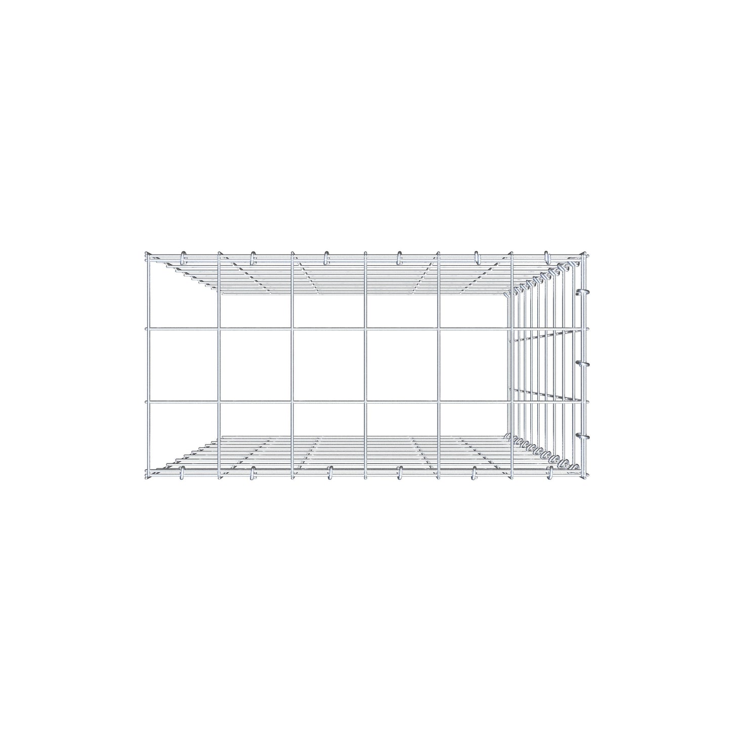 Gabião Tipo 4 100 cm x 60 cm x 30 cm (C x A x P), malhagem 10 cm x 10 cm, anel C
