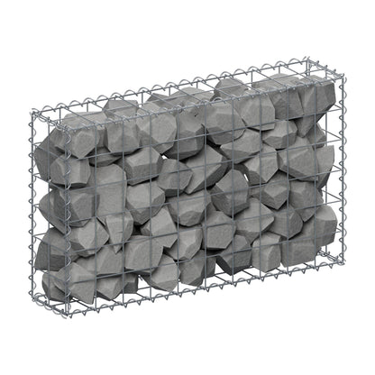 Gabião 100 cm x 60 cm x 20 cm (C x A x P), malhagem 10 cm x 10 cm, espiral