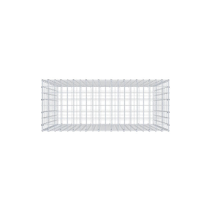 Gabion 100 cm x 100 cm x 40 cm (L x H x P), mailles 5 cm x 10 cm, anneau en C