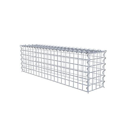 Gabion rapporté type 3 100 cm x 30 cm x 20 cm (L x H x P), mailles 5 cm x 5 cm, spirale