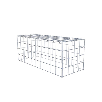 Mounted gabion type 3 100 cm x 40 cm x 40 cm (L x H x D), mesh size 10 cm x 10 cm, C-ring