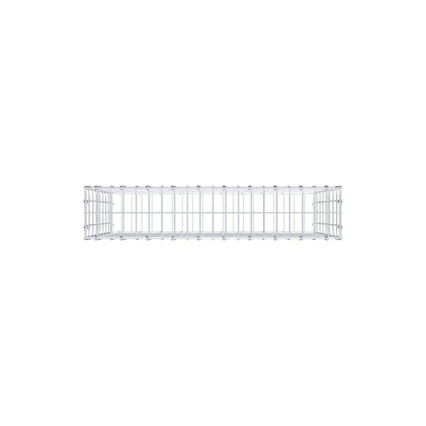 Gabion 100 cm x 80 cm x 20 cm (L x H x D), maskestørrelse 5 x 10 cm, spiralring