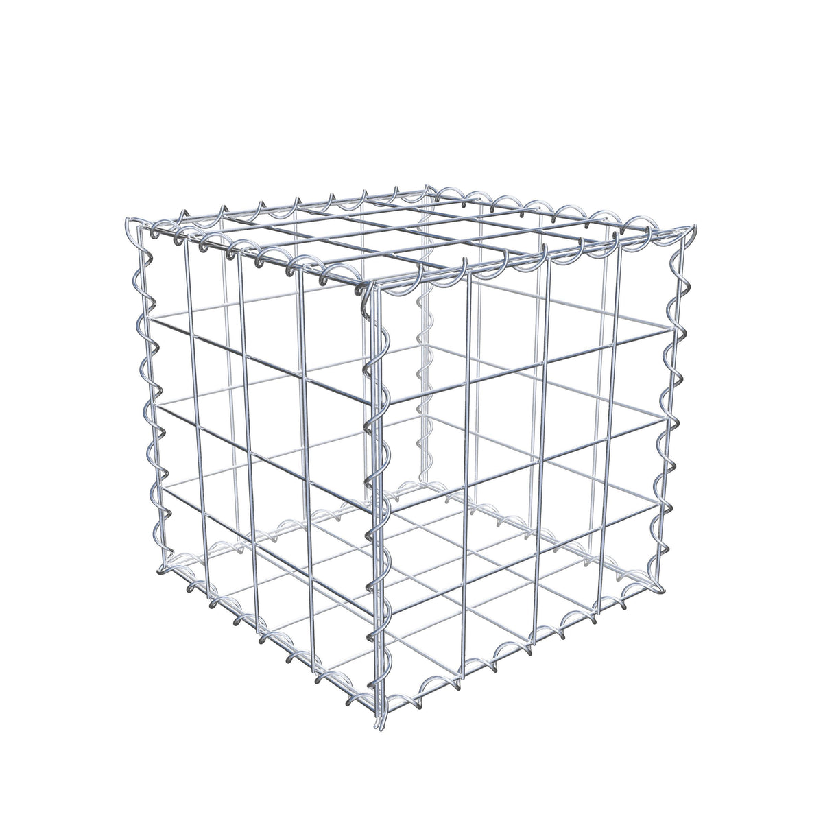 Gabion 40 cm x 40 cm x 40 cm (L x H x D), maskestørrelse 10 cm x 10 cm, spiral