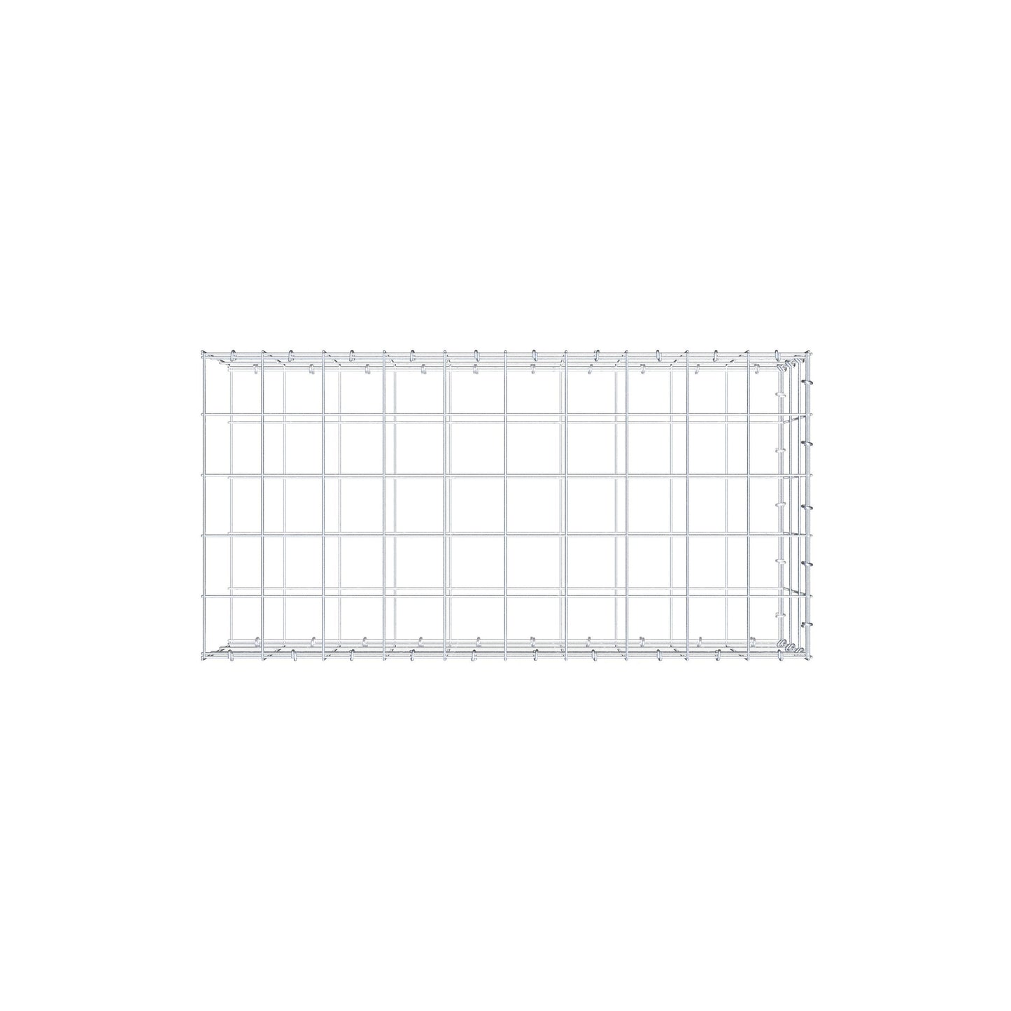 Fourche rapportée type 2 100 cm x 30 cm x 50 cm (L x H x P), mailles 10 cm x 10 cm, anneau C
