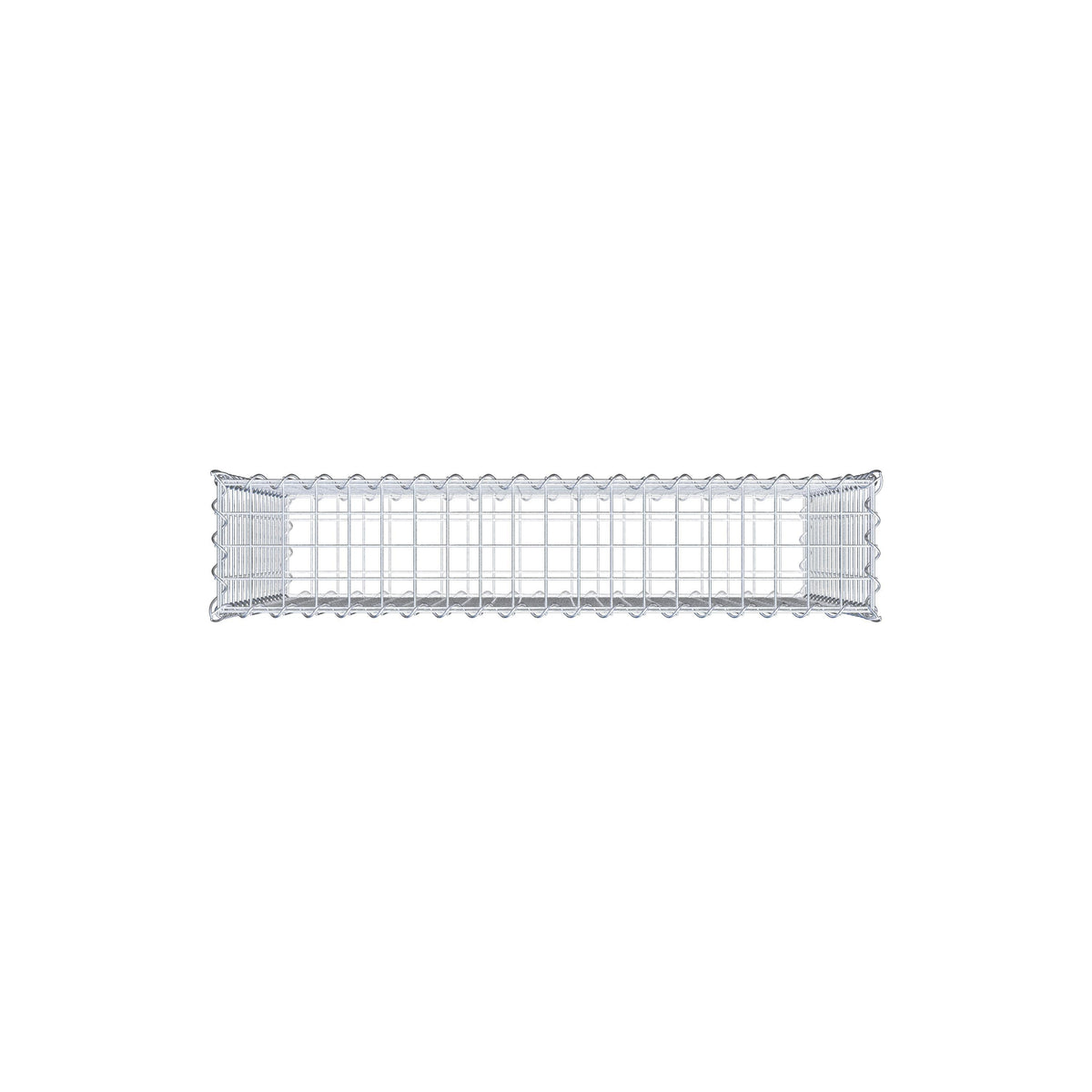 Gabione 100 cm x 80 cm x 20 cm (L x H x T), Maschenweite 5 cm x 5 cm, Spirale