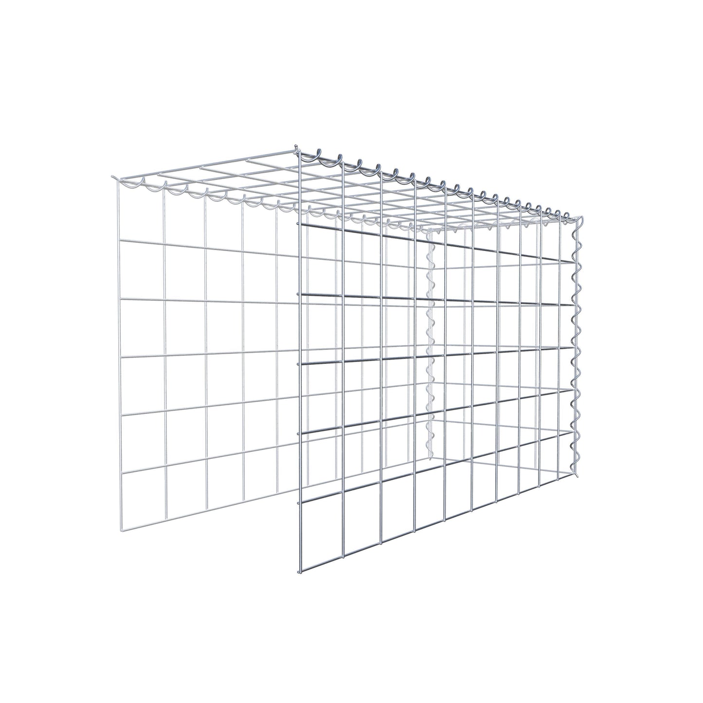 Gabião tipo 4 100 cm x 60 cm x 40 cm (C x A x P), malhagem 10 cm x 10 cm, espiral