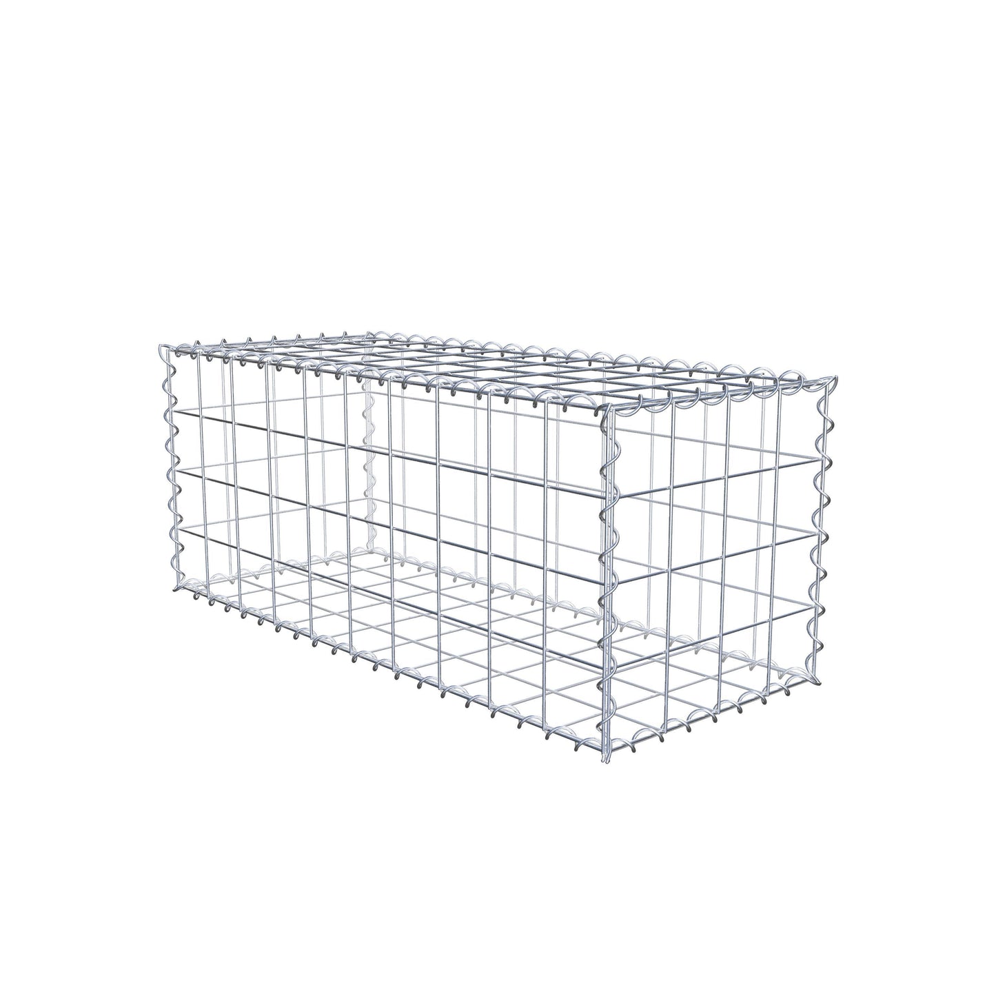 Gabião 100 cm x 40 cm x 40 cm (C x A x P), malhagem 10 cm x 10 cm, espiral