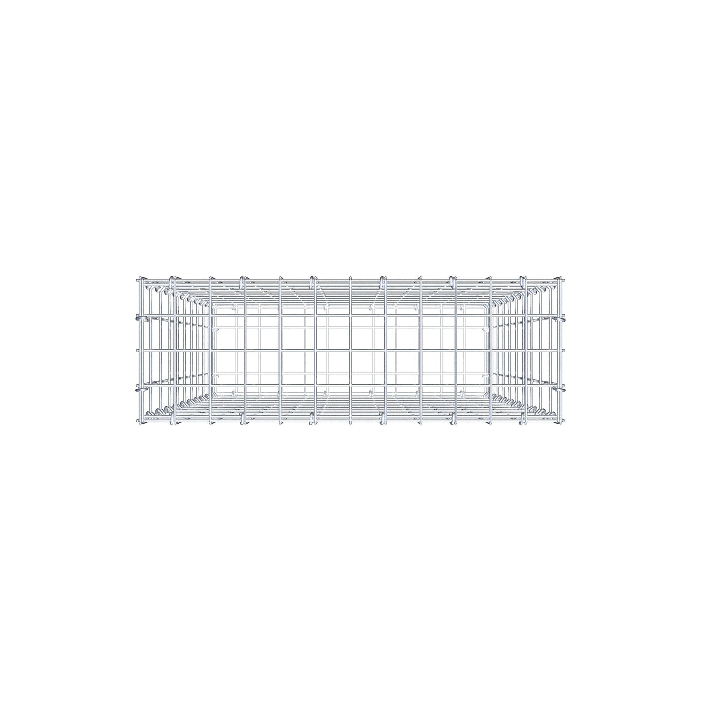 Gabion 100 cm x 60 cm x 20 cm (L x H x P), mailles 5 cm x 10 cm, anneau en C