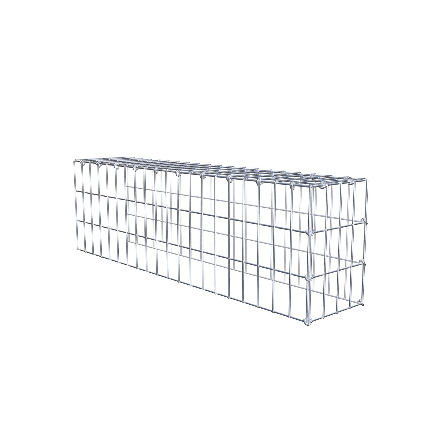 Gavión complementario de tipo 4 100 cm x 30 cm x 20 cm (L x A x P), malla 5 cm x 10 cm, anillo en C