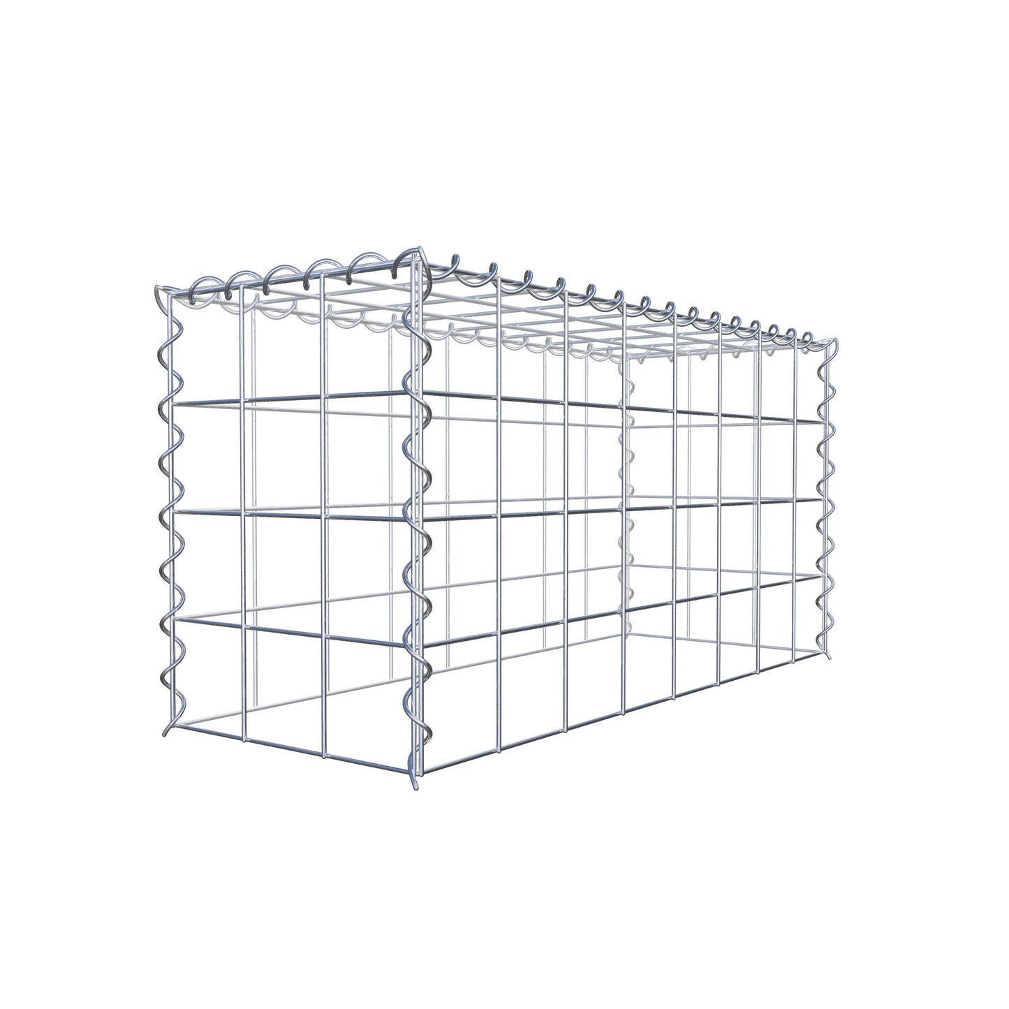 Gabião tipo 3 80 cm x 40 cm x 30 cm (C x A x P), malhagem 10 cm x 10 cm, espiral