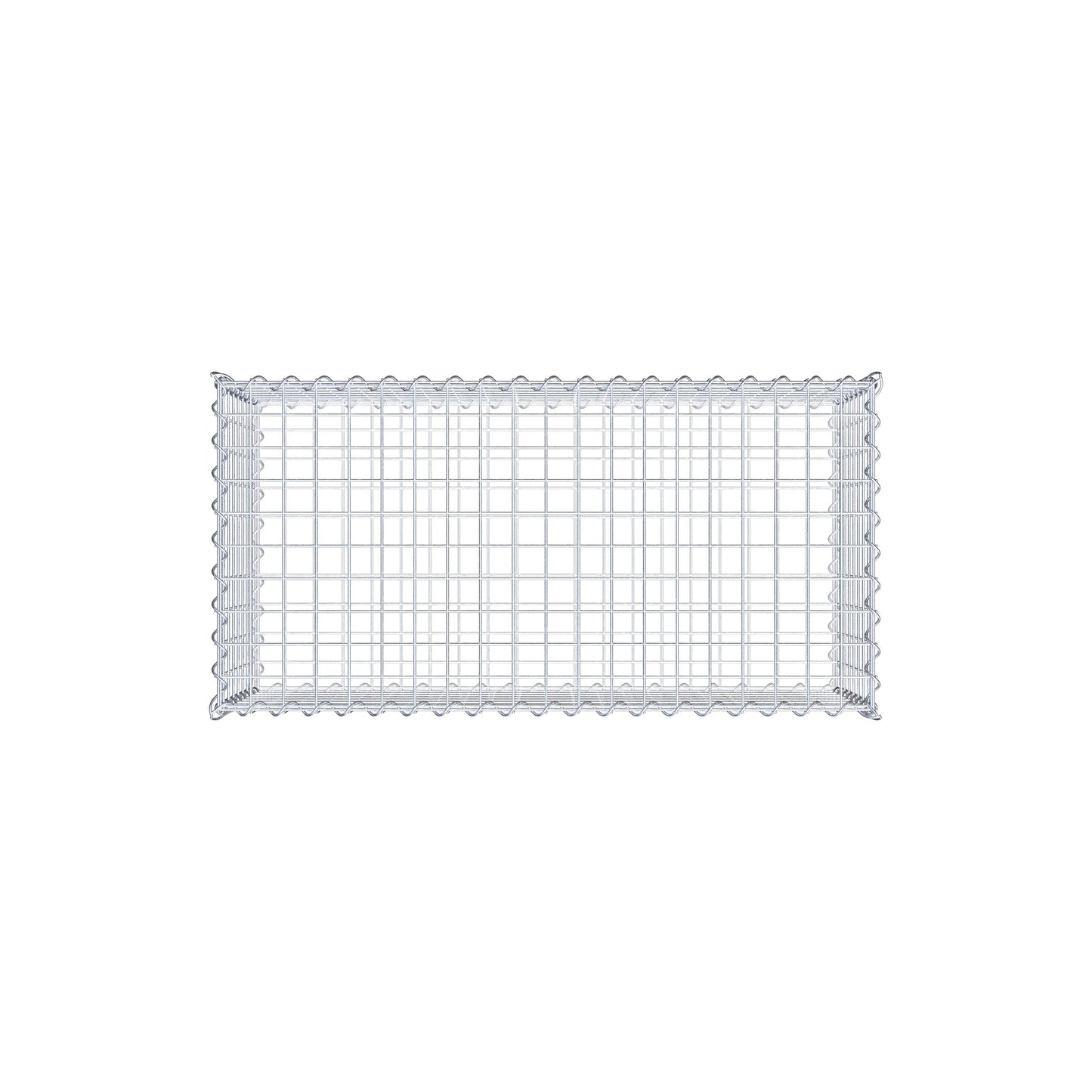 Schanskorf 100 cm x 40 cm x 50 cm (L x H x D), maaswijdte 5 cm x 5 cm, spiraalvormig