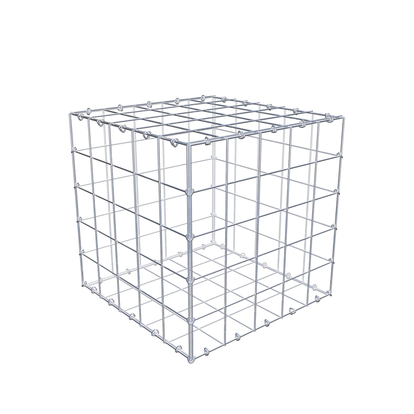 Gabbione 50 cm x 50 cm x 50 cm (L x H x P), maglia 10 cm x 10 cm, anello a C