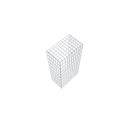 Monteret gabion type 2 100 cm x 30 cm x 50 cm, maskestørrelse 5 cm x 10 cm, C-ring