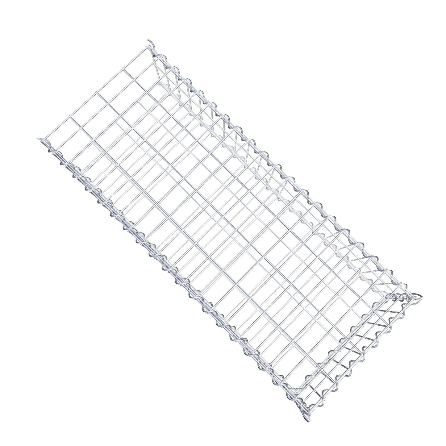 Opvokset gabion type 2 100 cm x 20 cm x 40 cm (L x H x D), maskestørrelse 5 cm x 10 cm, spiral