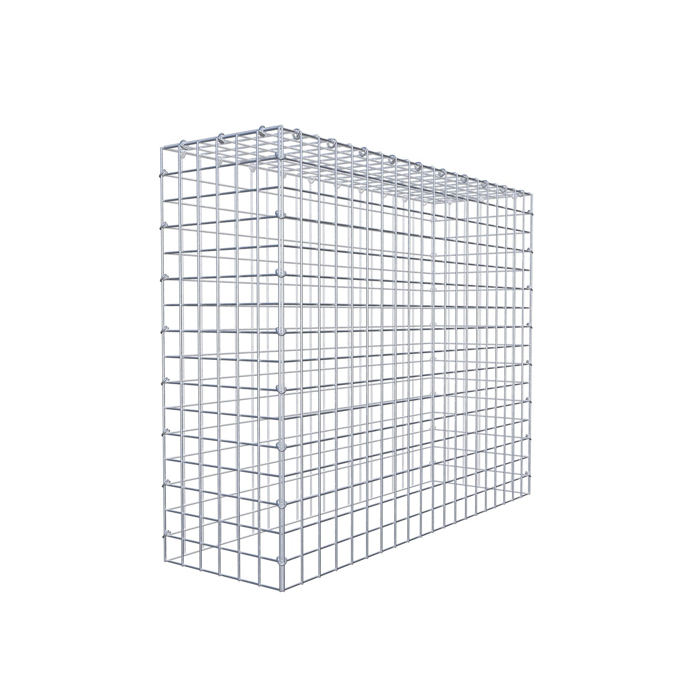 Monteret gabion type 3 100 cm x 80 cm x 30 cm (L x H x D), maskestørrelse 5 cm x 5 cm, C-ring